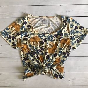 Fox and floral tee